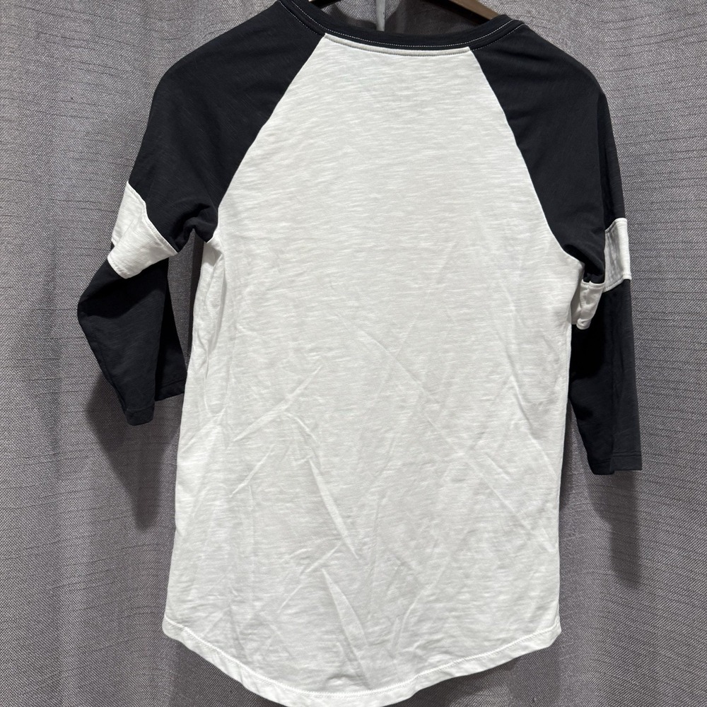 Women's XS Las Vegas Raiders Nike White/ Black Raglan 3/4 Sleeve T Shirt NFL - Picture 2 of 9